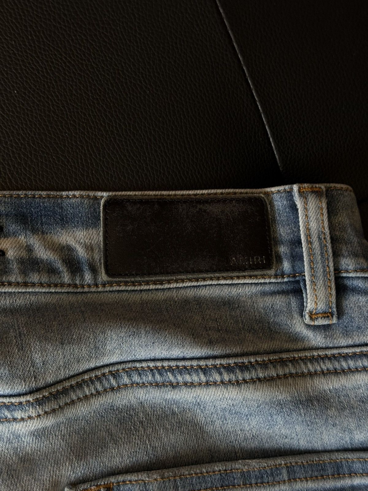 Amiri Amiri Blue Jeans Black Bandanna Patch Size 31 Flawless 🧼 Size US 31 - 17 Thumbnail