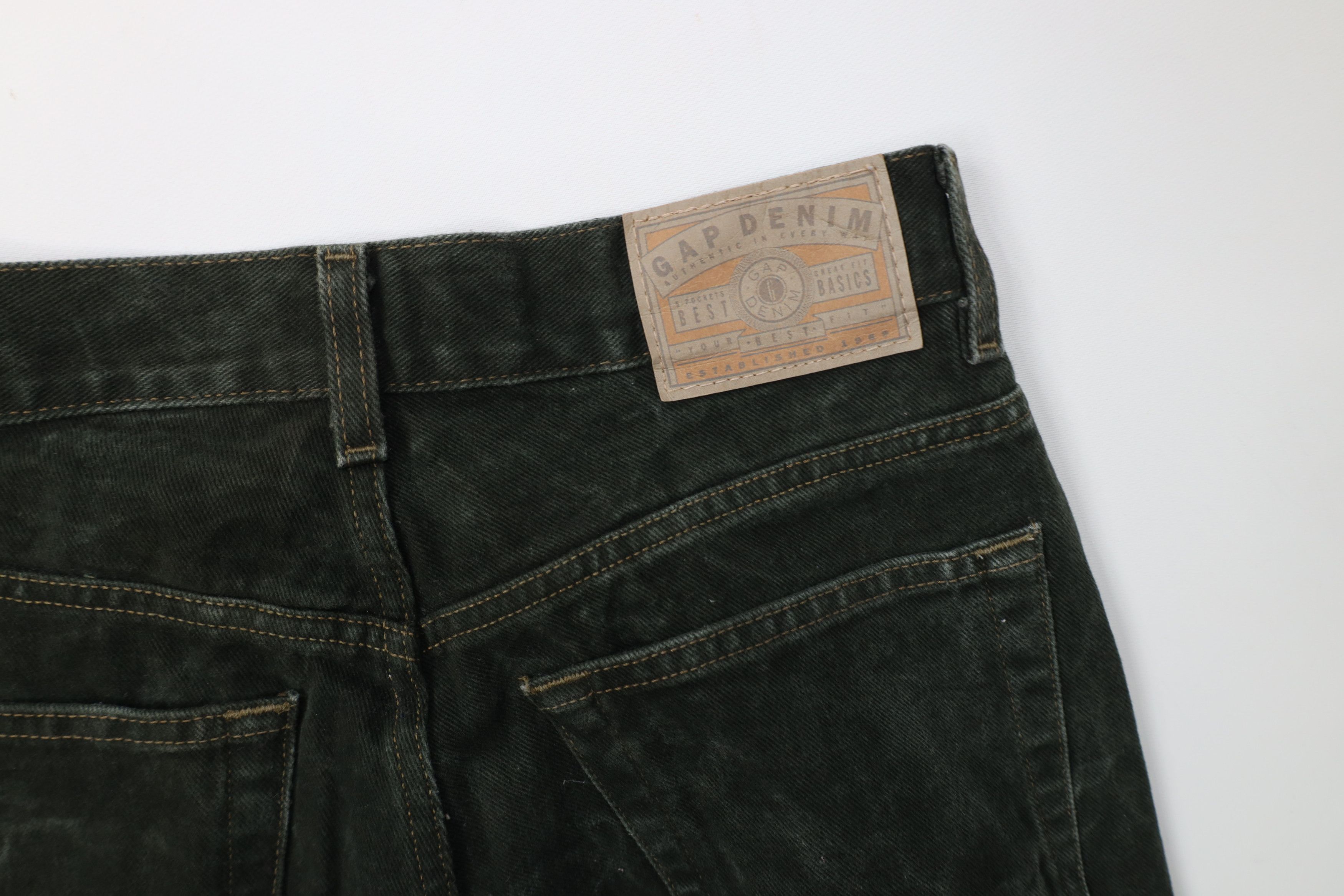 Gap Vintage 90s Gap Baggy Loose Fit Denim Jeans Green Cotton Size US 30 / EU 46 - 14 Thumbnail