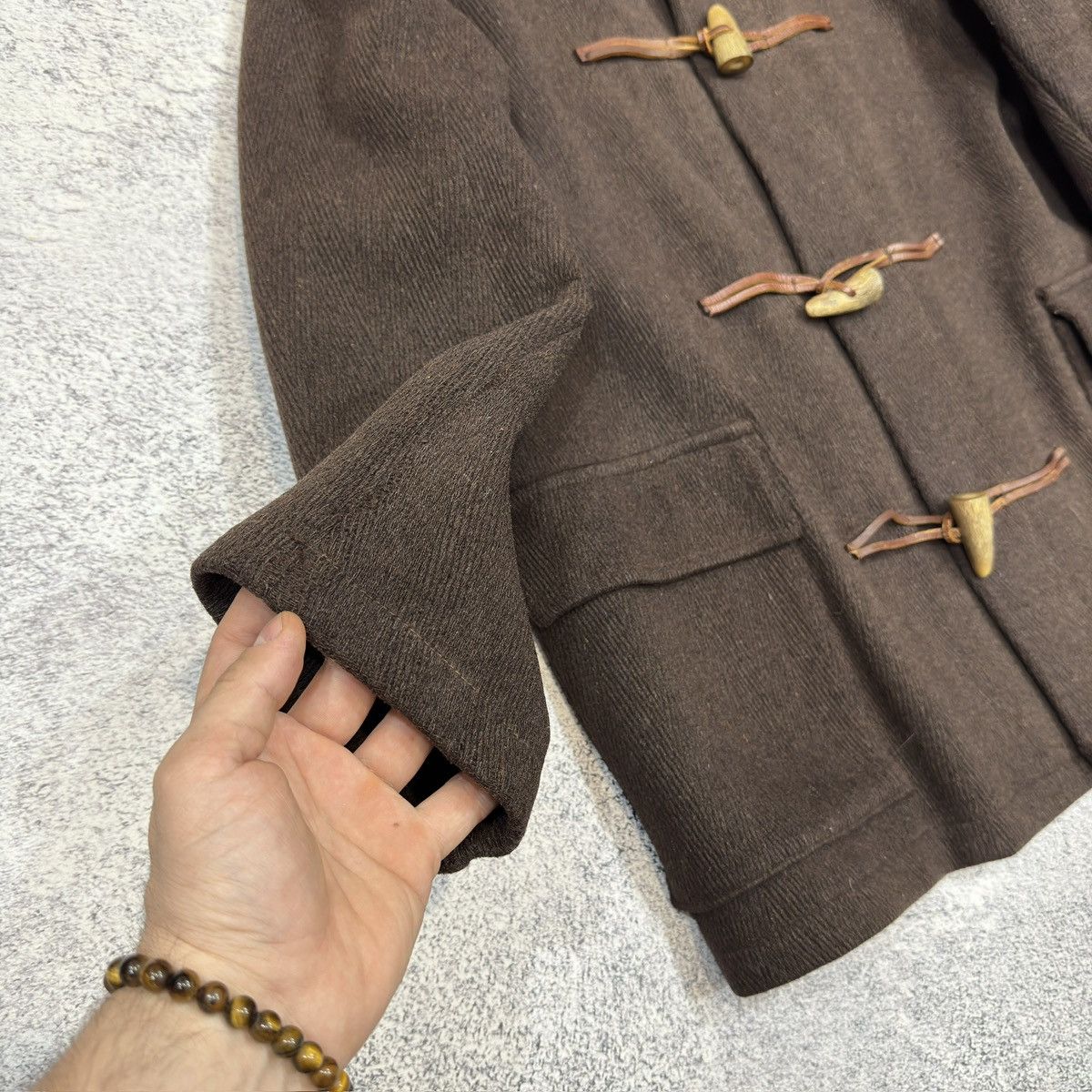 Designer × Vintage Martin Barry Handmade Wool Duffle Coat England Size S Size US S / EU 44-46 / 1 - 3 Thumbnail