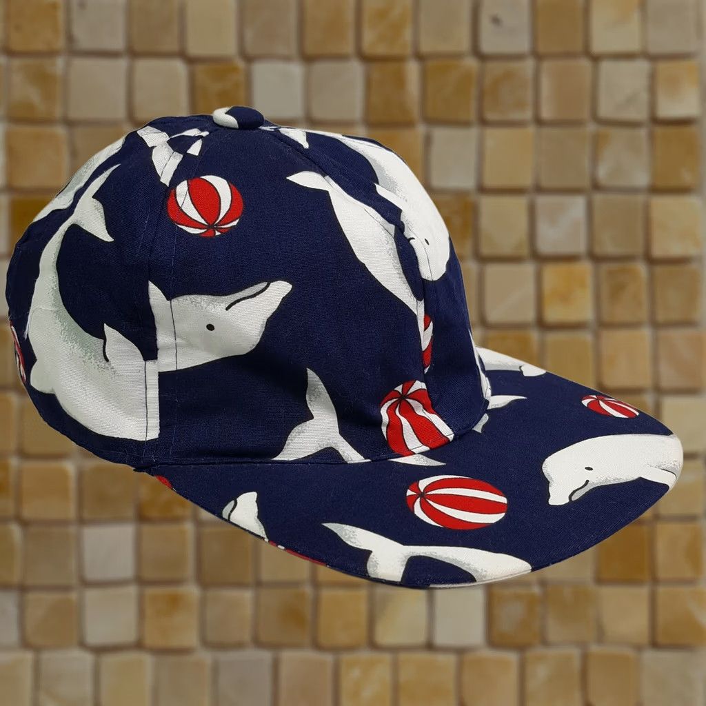 Vintage VINTAGE Infinity Chic Navy Hat Baseball Cap Adjustable USA Made Dolphin 80s 90s Snapback Mens Size ONE SIZE - 1 Thumbnail