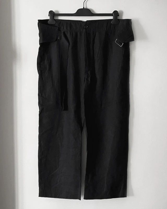 Ann Demeulemeester S/S17 Wide Belted Hemp Pants Size US 30 / EU 46 - 2 Thumbnail