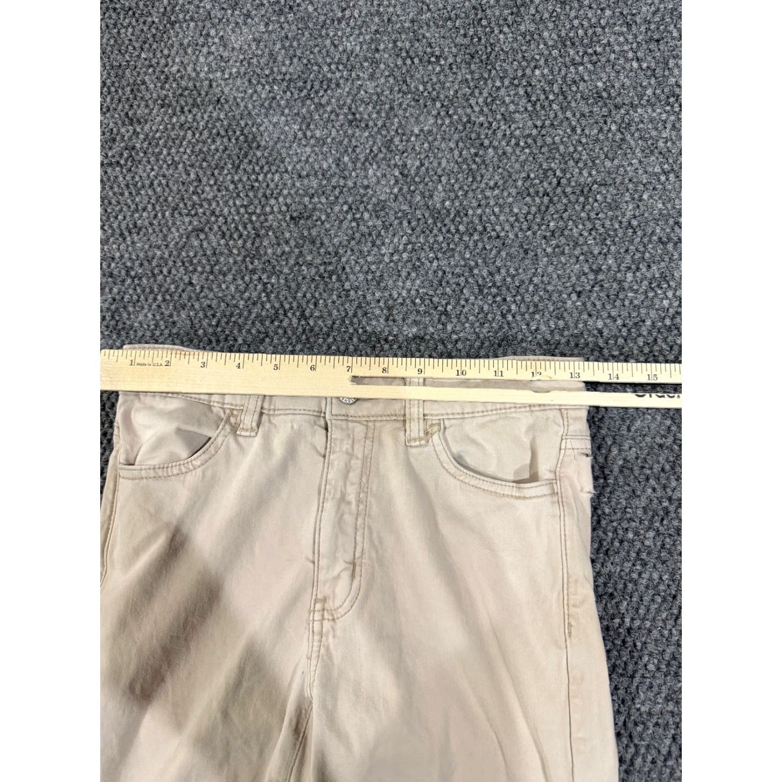 American Eagle Outfitters VINTAGE? No. American Eagle Outfitters Jegging Jeans Women 2 Beige Tan Cotton Denim Stretch Pockets 5-Pocket Distressed High Rise Inseam 28 in Size 26" / US 2 / IT 38 - 4 Thumbnail