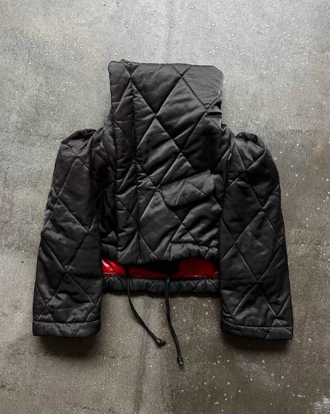 Nozomi Ishiguro NOZOMI 2011AW Diamond Quilted High-Waisted Puffer Jacket Size US XS / EU 42 / 0 - 2 Thumbnail