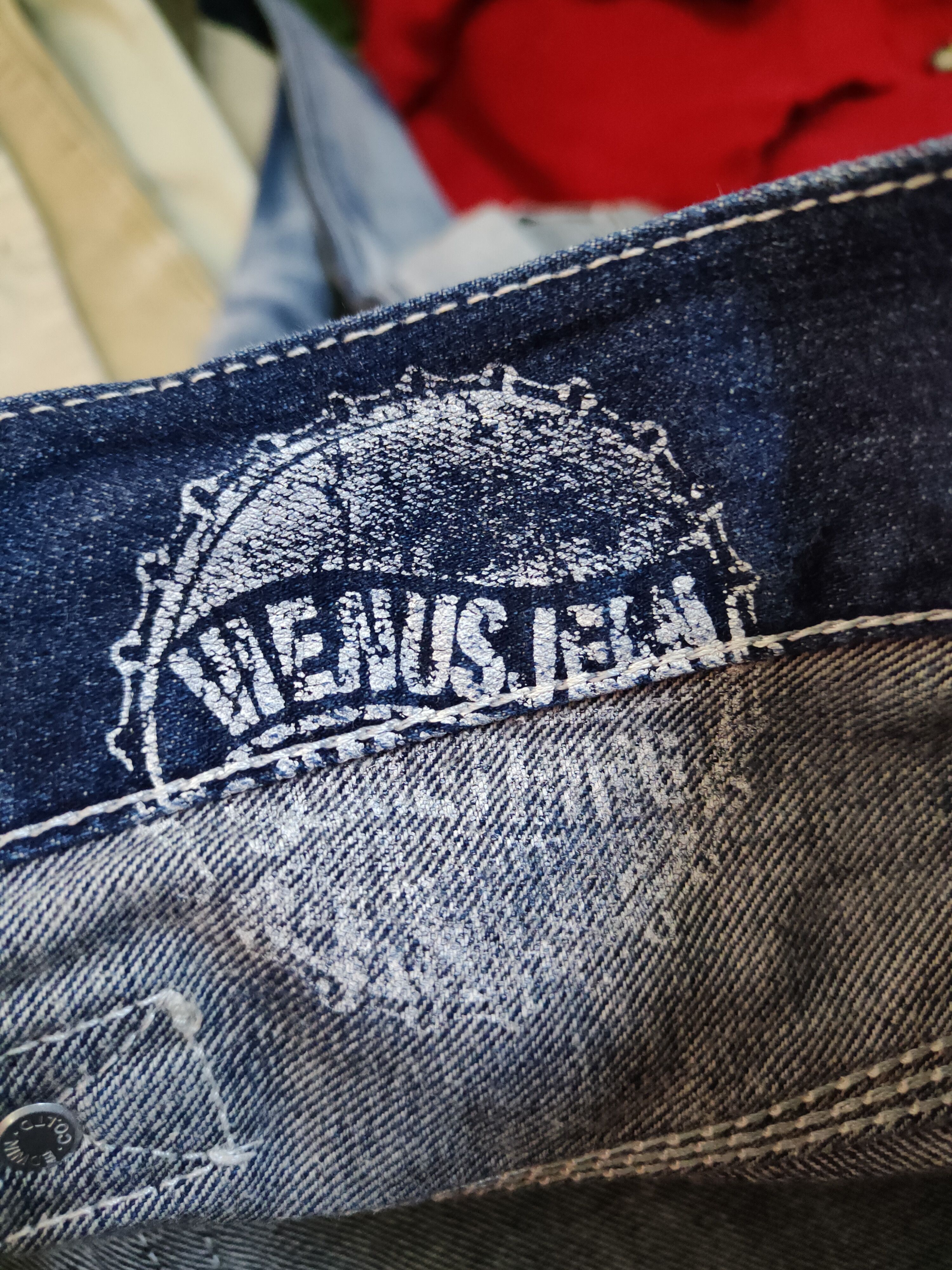 Edwin Something-Edwin venus Blue Distressed faded Denim #S1592 Size US 31 - 14 Thumbnail