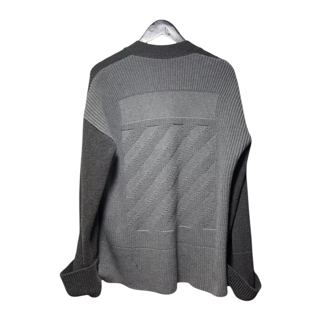 Off-White Off White Diagonal Stripe Colorbock Cardigan Sweater Size 40 Size US L / EU 52-54 / 3 - 1 Thumbnail