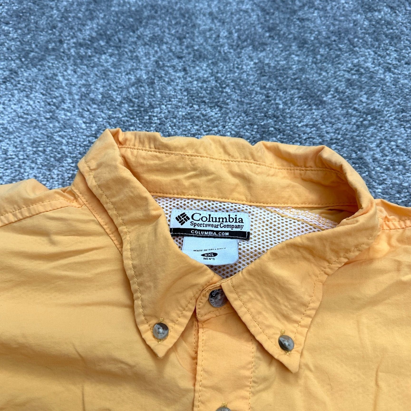 Vintage Columbia Bahama Shirt 2XL Orange Nylon PFG Omni-Shade Button-Up Long Sleeve Outdoor Mens Size US XXL / EU 58 / 5 - 3 Thumbnail