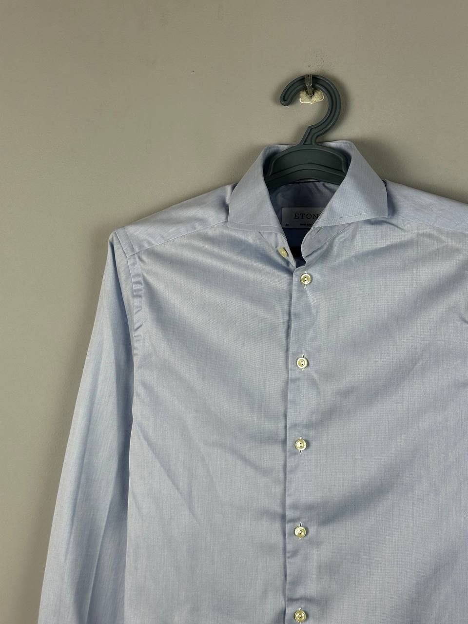 Eton Eton Luxury Blue Cotton Shirt Slim Fit Size US S / EU 44-46 / 1 - 3 Thumbnail