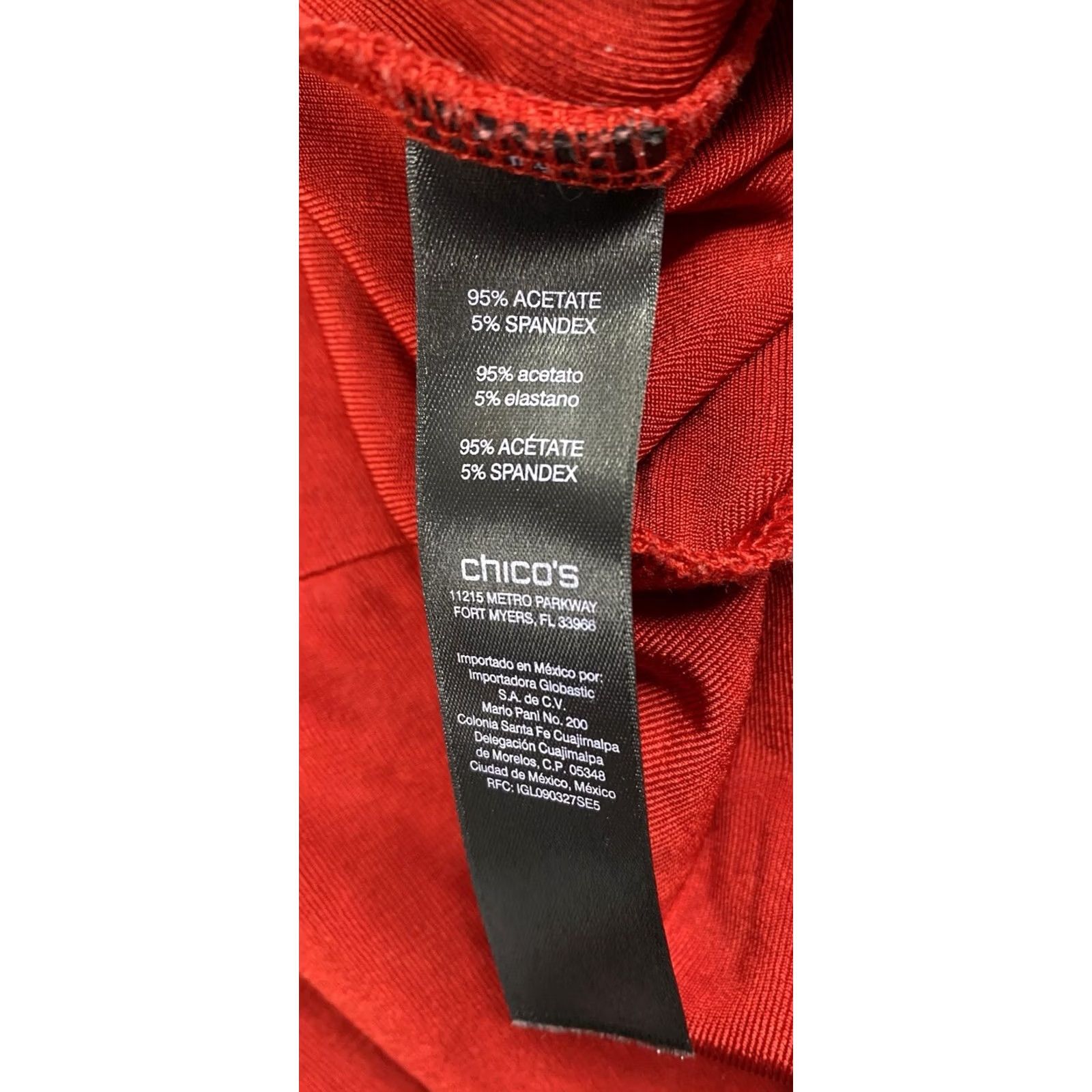 Vintage Chico's Tunic Shirt XL Red Long Sleeve Travel Knit Casual Scoop Neck - Regular Womens Size XL / US 12-14 / IT 48-50 - 6 Thumbnail