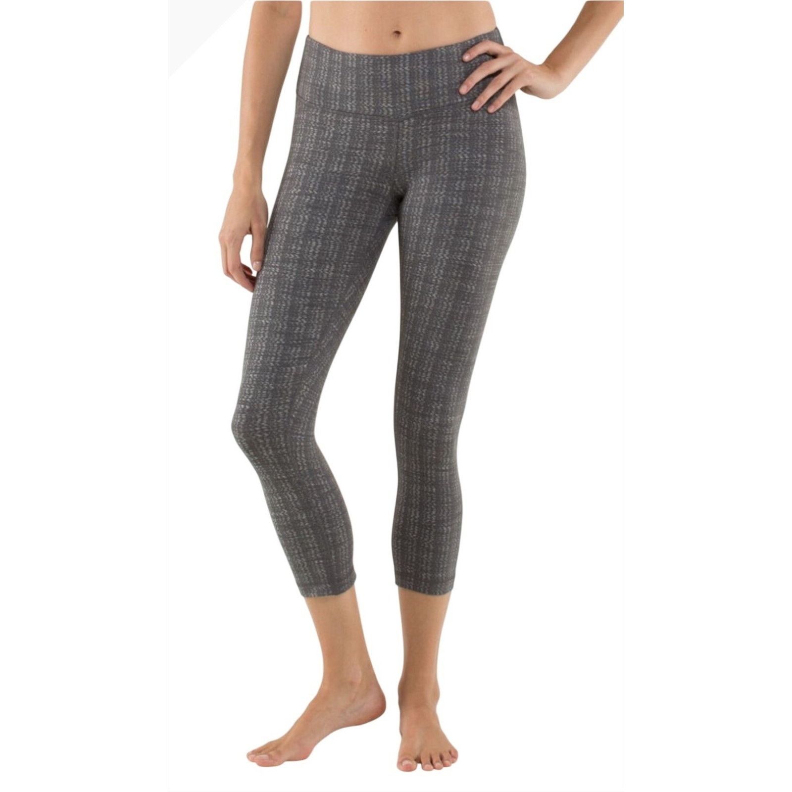 Lululemon Lululemon Wunder Under Crop Yoga Leggings Gray Ziggy Wee 4 Size 27" / US 4 / IT 40 - 3 Thumbnail