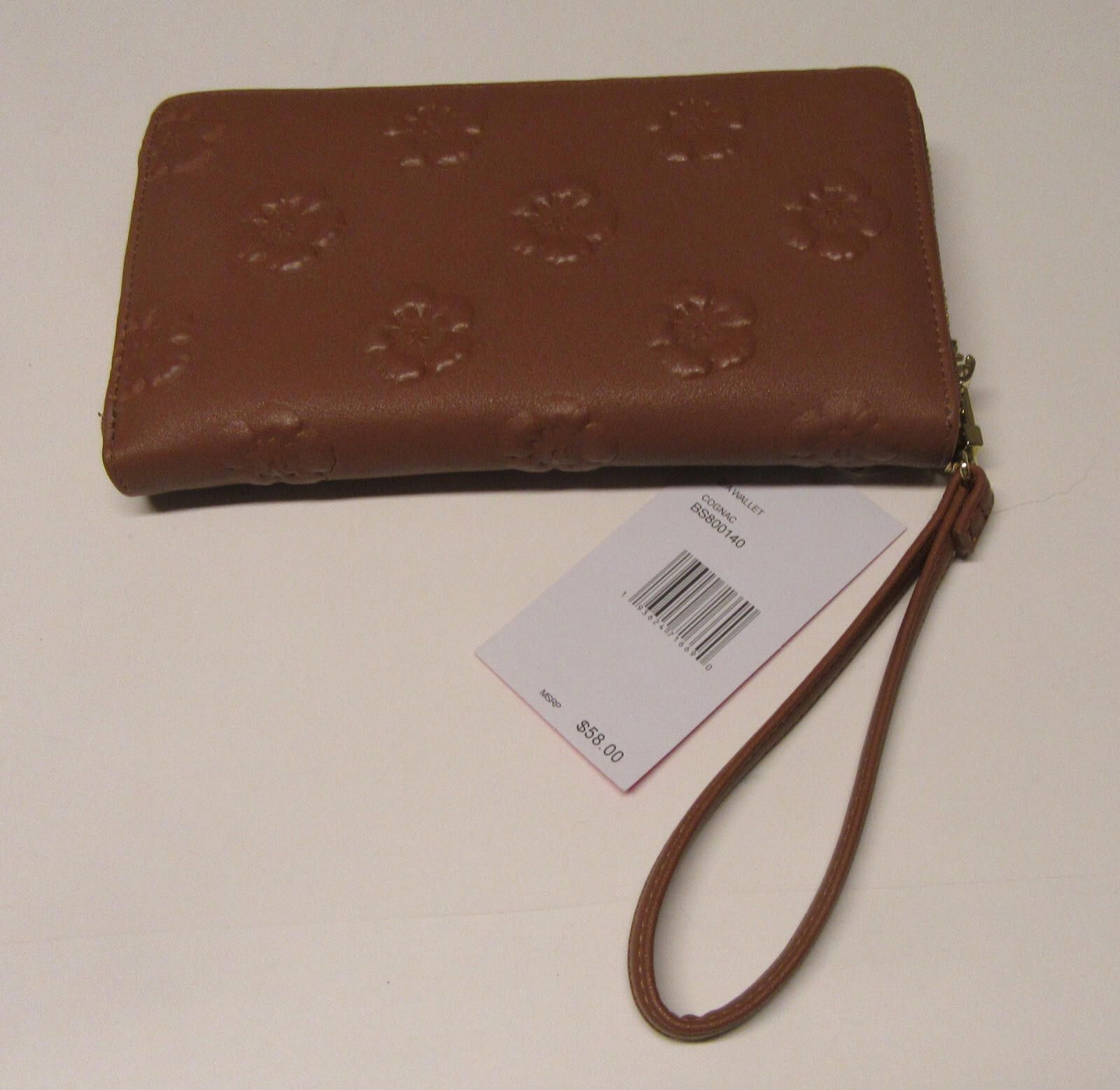 Designer Betsey Johnson Zip Around Wallet Cognac Size ONE SIZE - 2 Thumbnail