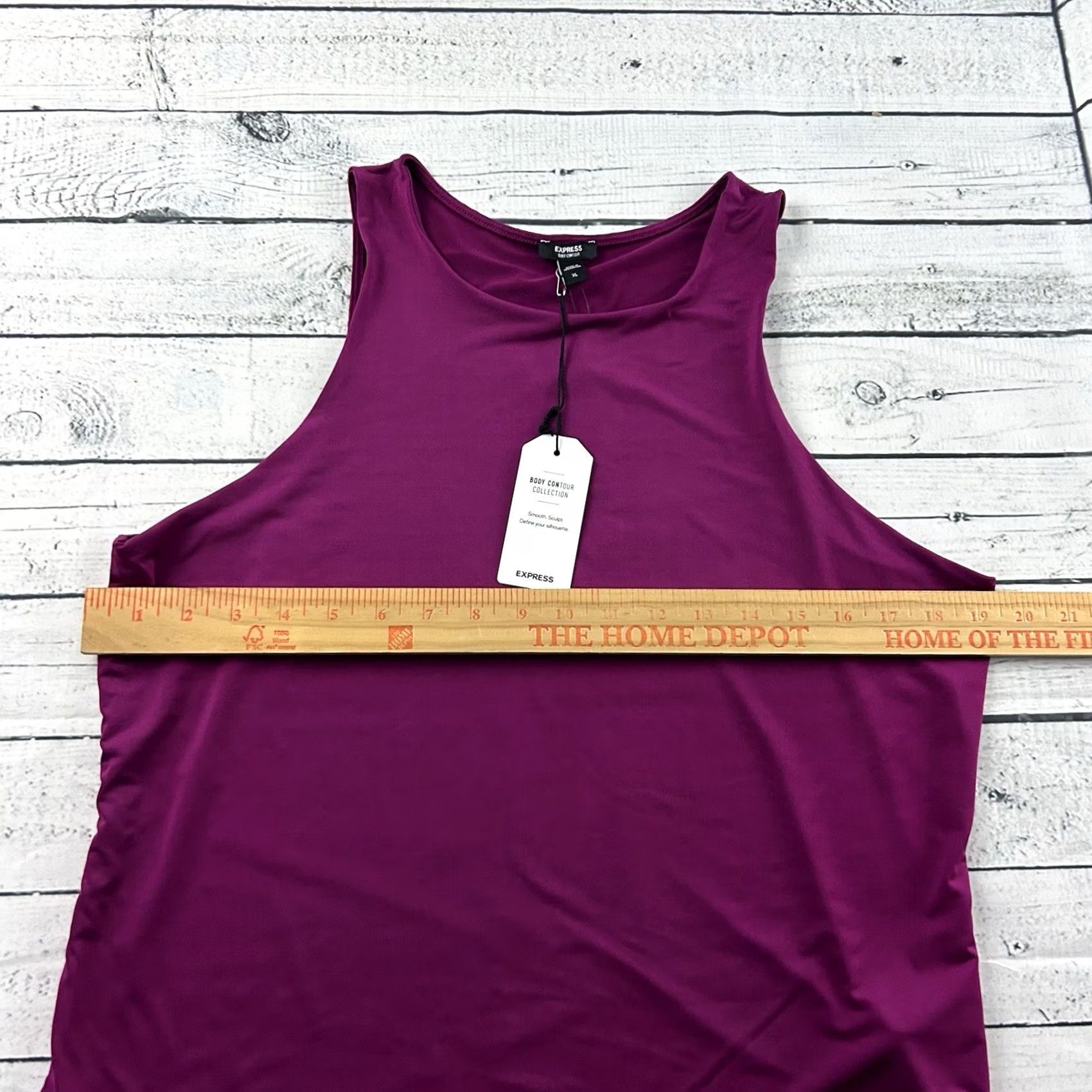 Express VINTAGE Express Tank Top Women XL Purple Sleeveless Shirt (Express) Size XL / US 12-14 / IT 48-50 - 5 Thumbnail