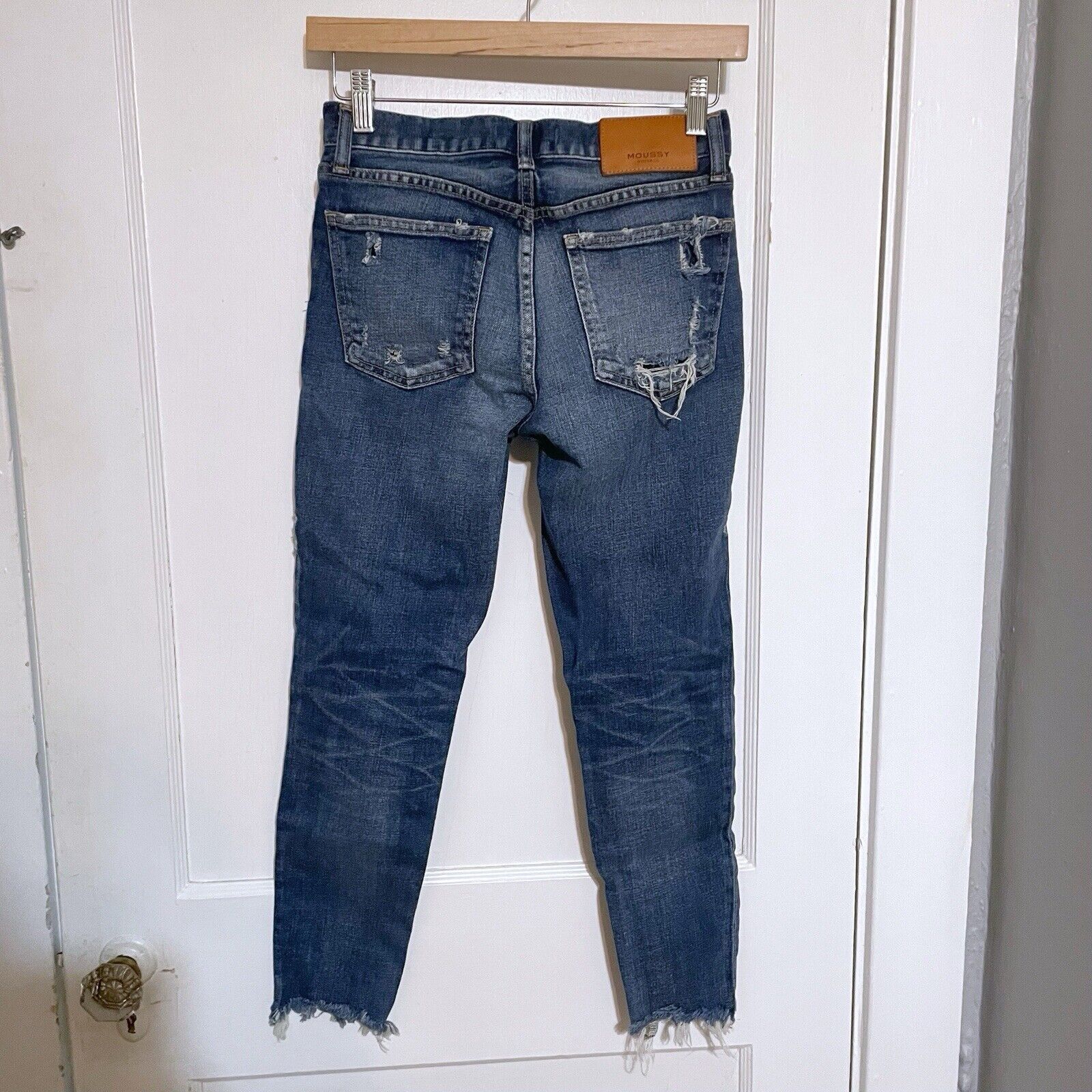 MOUSSY VINTAGE Ridgewood Cropped Skinny Jeans Blue Size 24