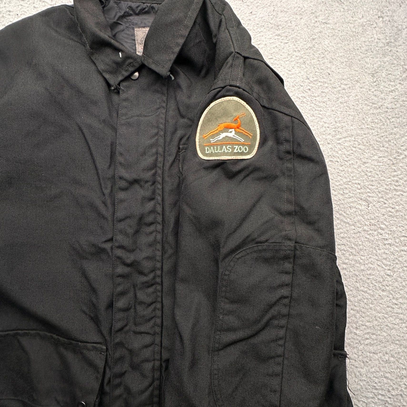 Dickies Dickies Dallas Zoo Patch Jacket Black Cordura Men Large Nylon Quilted Lining Workwear Chore Coat Size US L / EU 52-54 / 3 - 7 Thumbnail