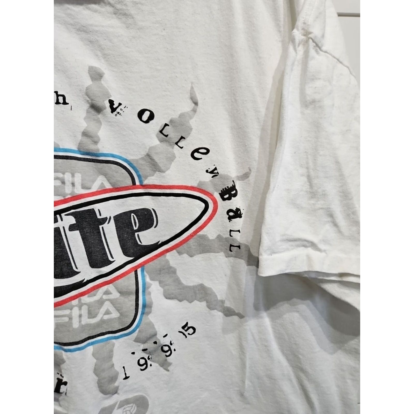 Fila VINTAGE FILA 1995 Pro Beach Volleyball Tour AVP Single Stitch Shirt Men XL White Graphic Print Volleyball Shirt Mens XL Size US XL / EU 56 / 4 - 6 Thumbnail