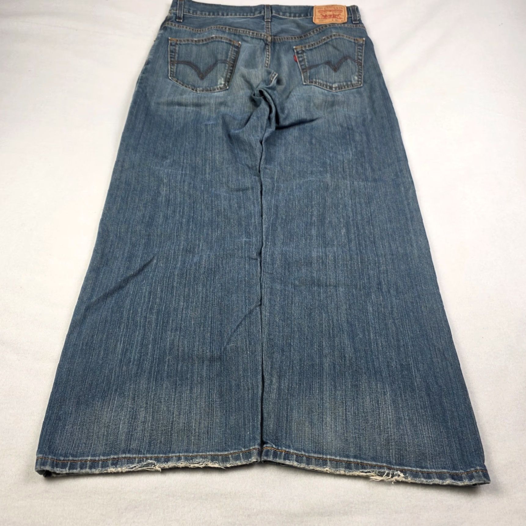Levi's VINTAGE Levi's 559 Jeans Baggy Mens 36x32 Blue Distressed Grunge 90s Straight Denim Size US 36 / EU 52 - 6 Thumbnail