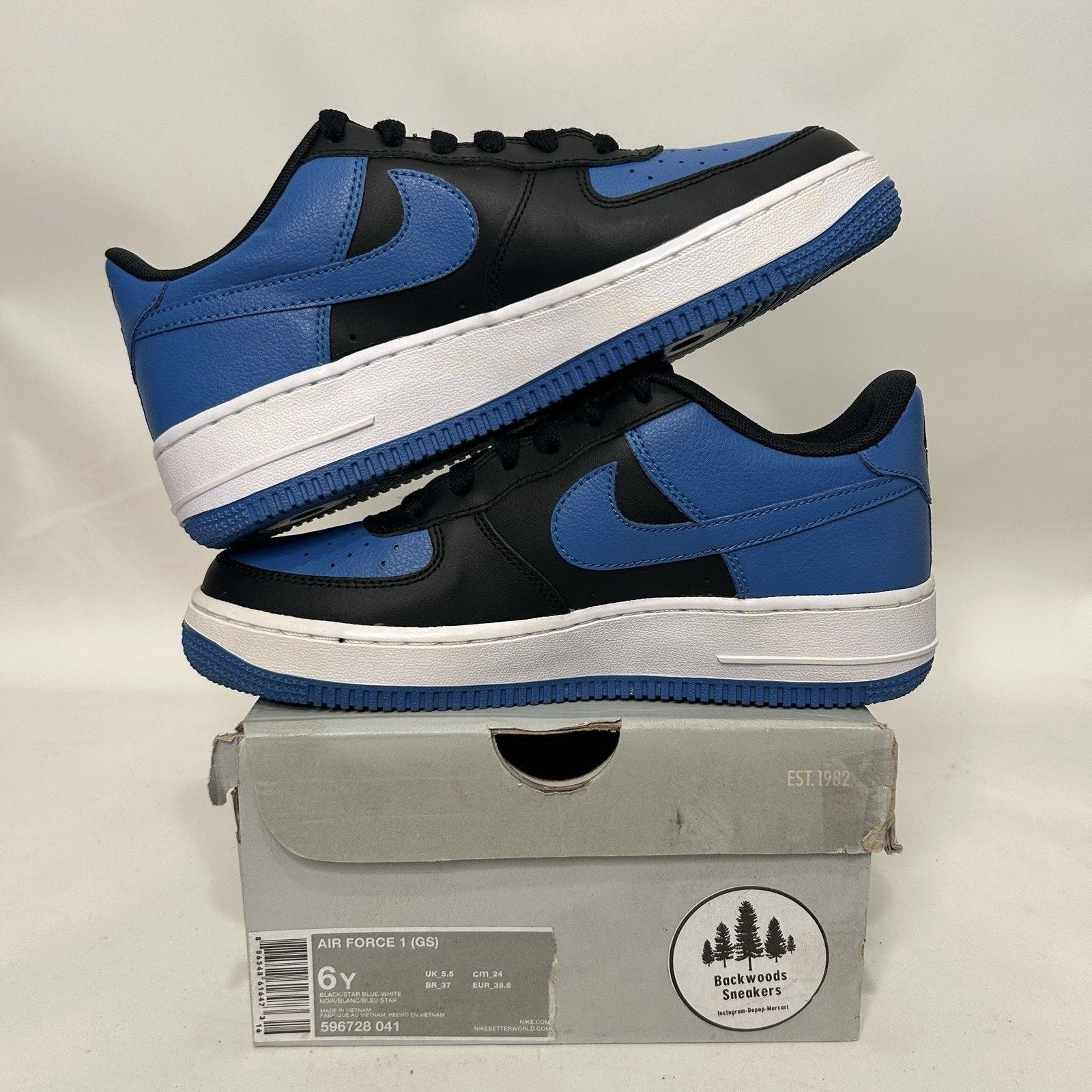 Nike Nike Air Force 1 Low GS “Star Blue” Size US 7.5 / IT 37.5 - 3 Thumbnail