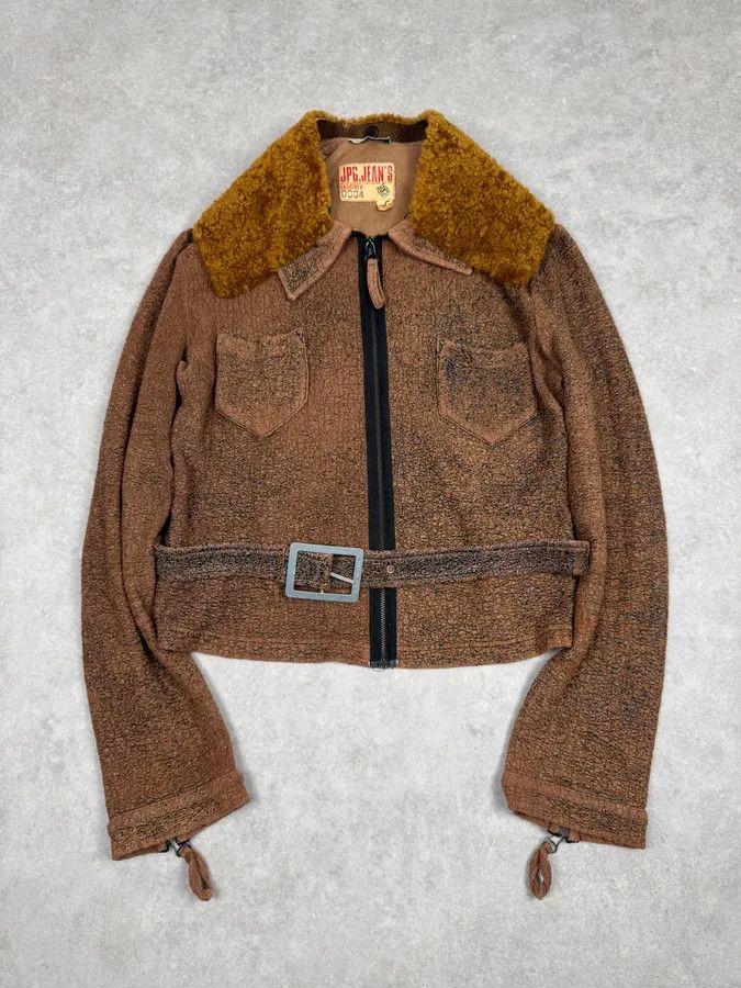 Jean Paul Gaultier 2000s Jean Paul Gaultier Brown Aged Raw Cotton Jacket Size M / US 6-8 / IT 42-44 - 1 Thumbnail