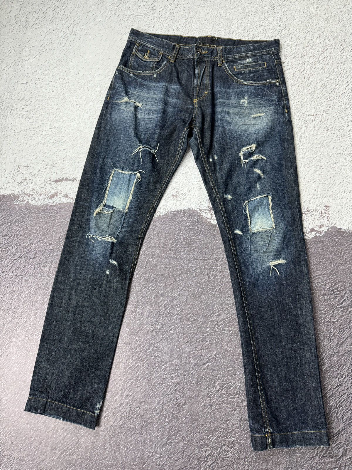 Dolce & Gabbana Dolce & Gabbana Distressed Indigo Denim Pants Jeans Size US 36 / EU 52 - 3 Thumbnail