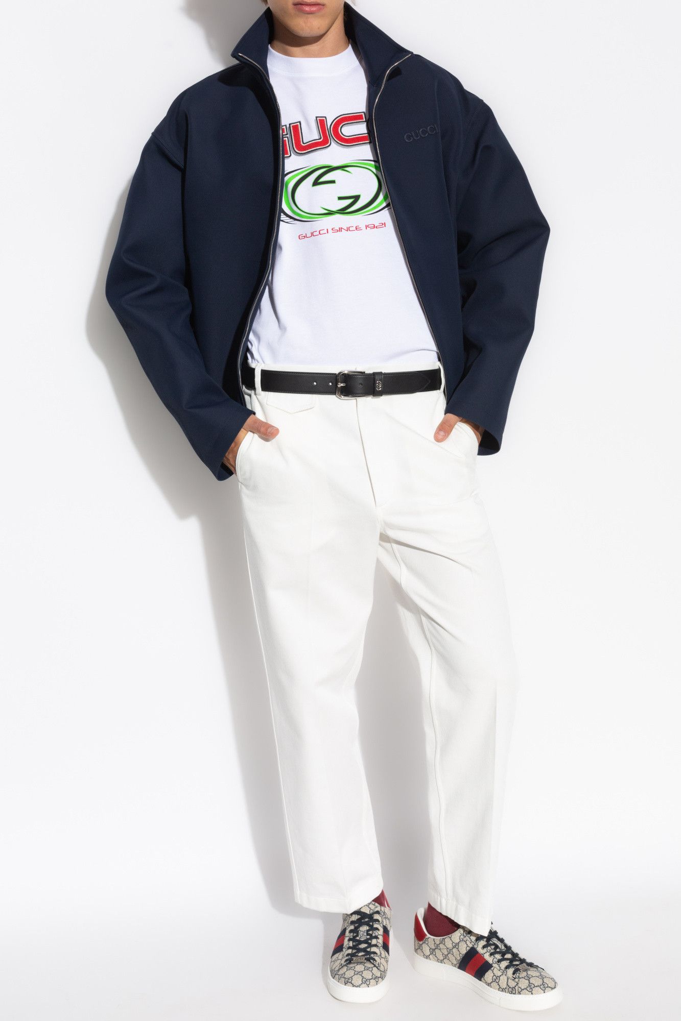Gucci o1la5ras0426 Long Sleeve T-Shirt in White Size US XL / EU 56 / 4 - 2 Thumbnail