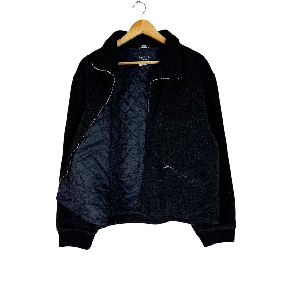 agnes b. ☀️AGNES B PARIS HOMME LAMBSWOOL BOMBER. JACKET Size US L / EU 52-54 / 3 - 7 Thumbnail