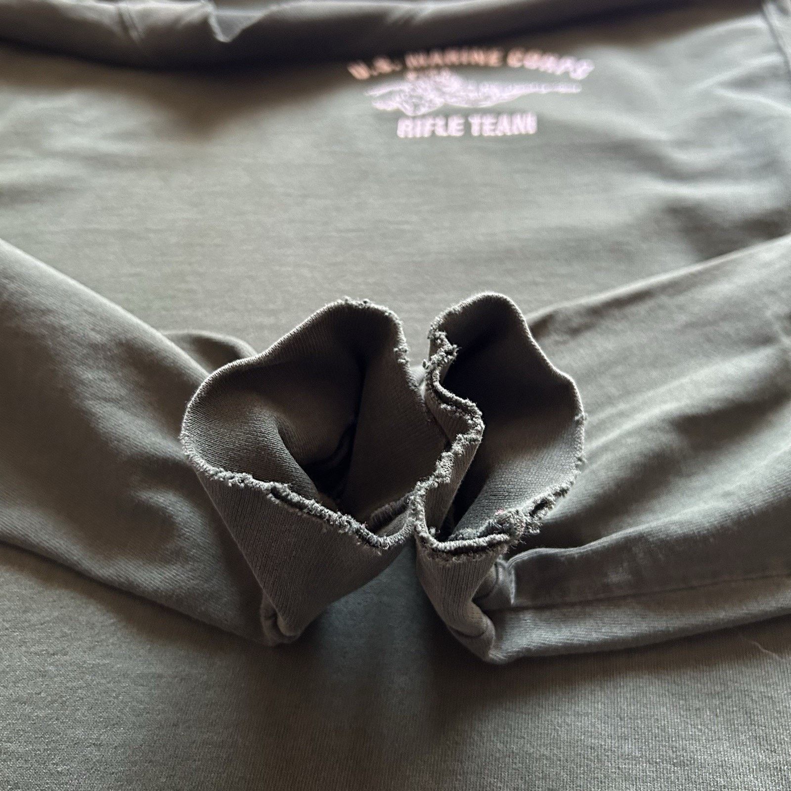 Gildan × Vintage Vintage US Marine Shirt Long Sleeve Large Rifle Team Gun Art Size US L / EU 52-54 / 3 - 8 Thumbnail