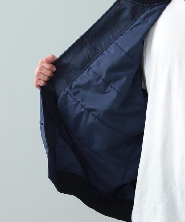 Beams Plus Beams Nylon Satin Award Jacket Navy Size US L / EU 52-54 / 3 - 24 Thumbnail