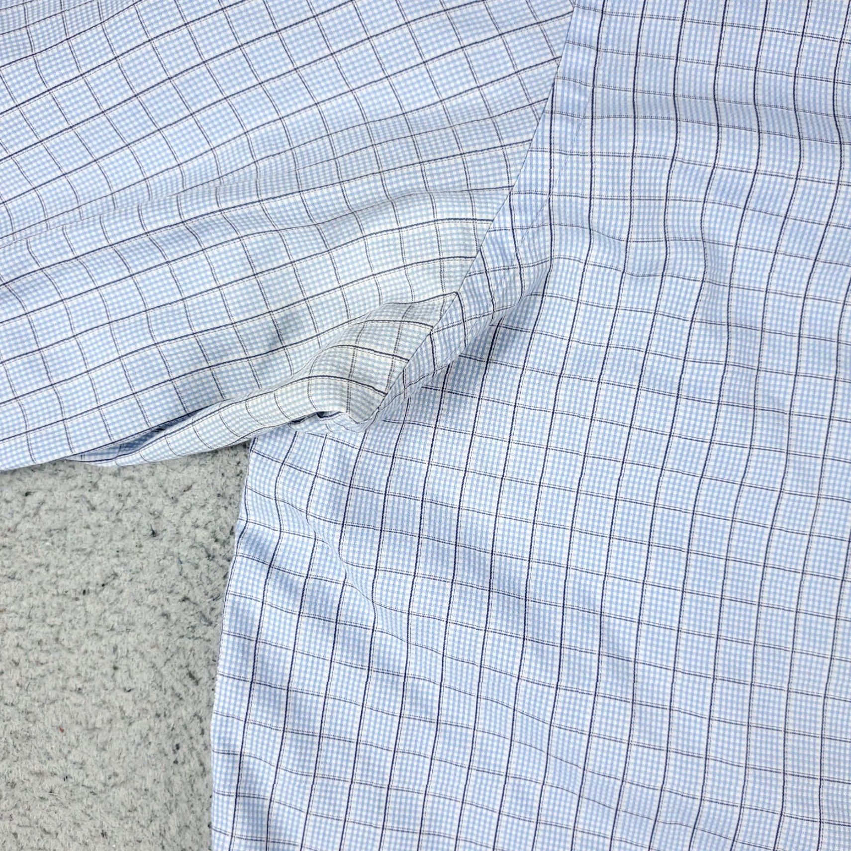BUGATCHI Bugatchi Uomo Shirt Mens XL Blue Check Classic Fit Button Up Long Sleeve Size US XL / EU 56 / 4 - 3 Thumbnail