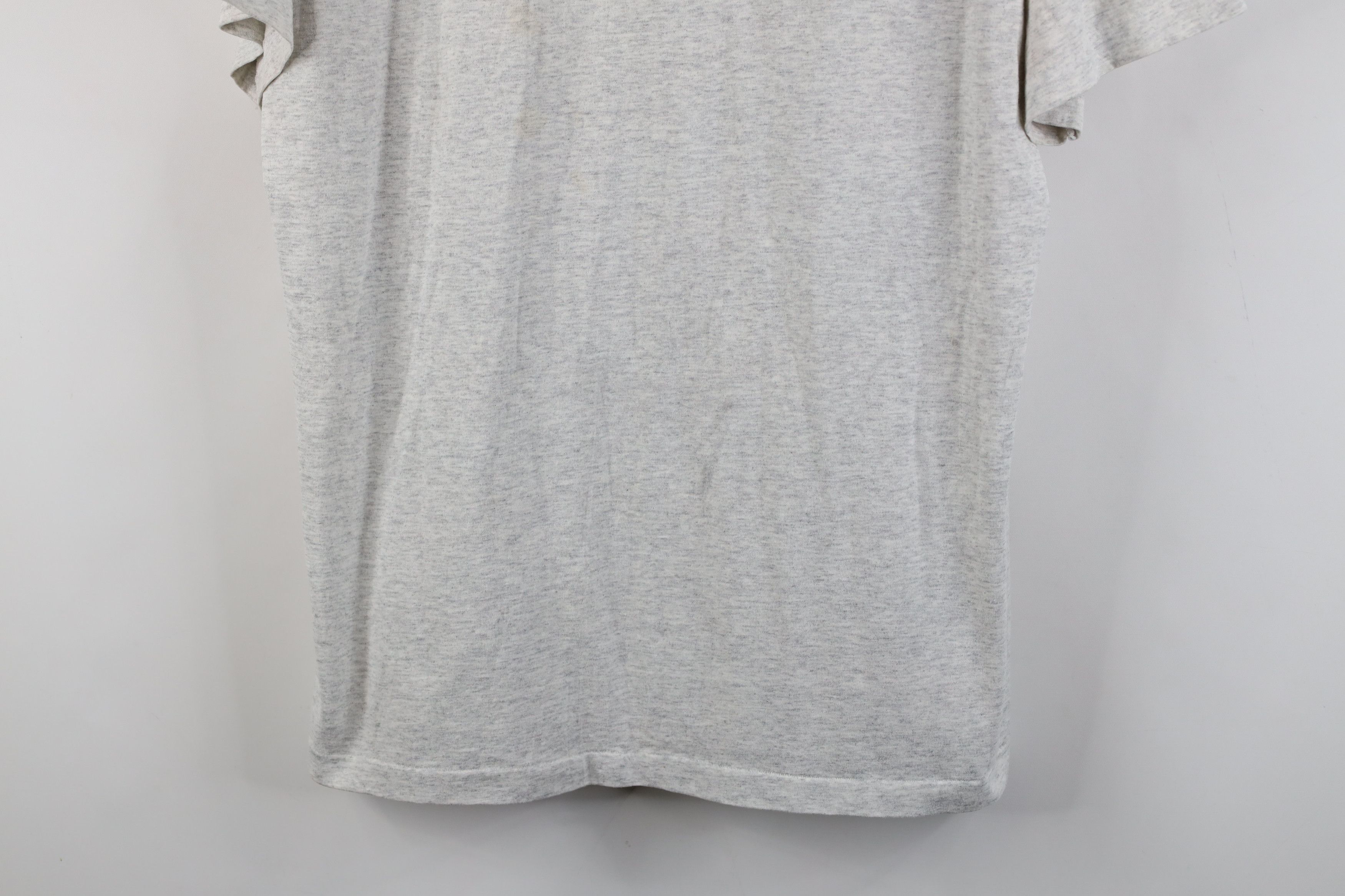 Hanes Vintage 90s Hanes Heavyweight Blank T-Shirt Heather Gray USA Size US L / EU 52-54 / 3 - 3 Thumbnail