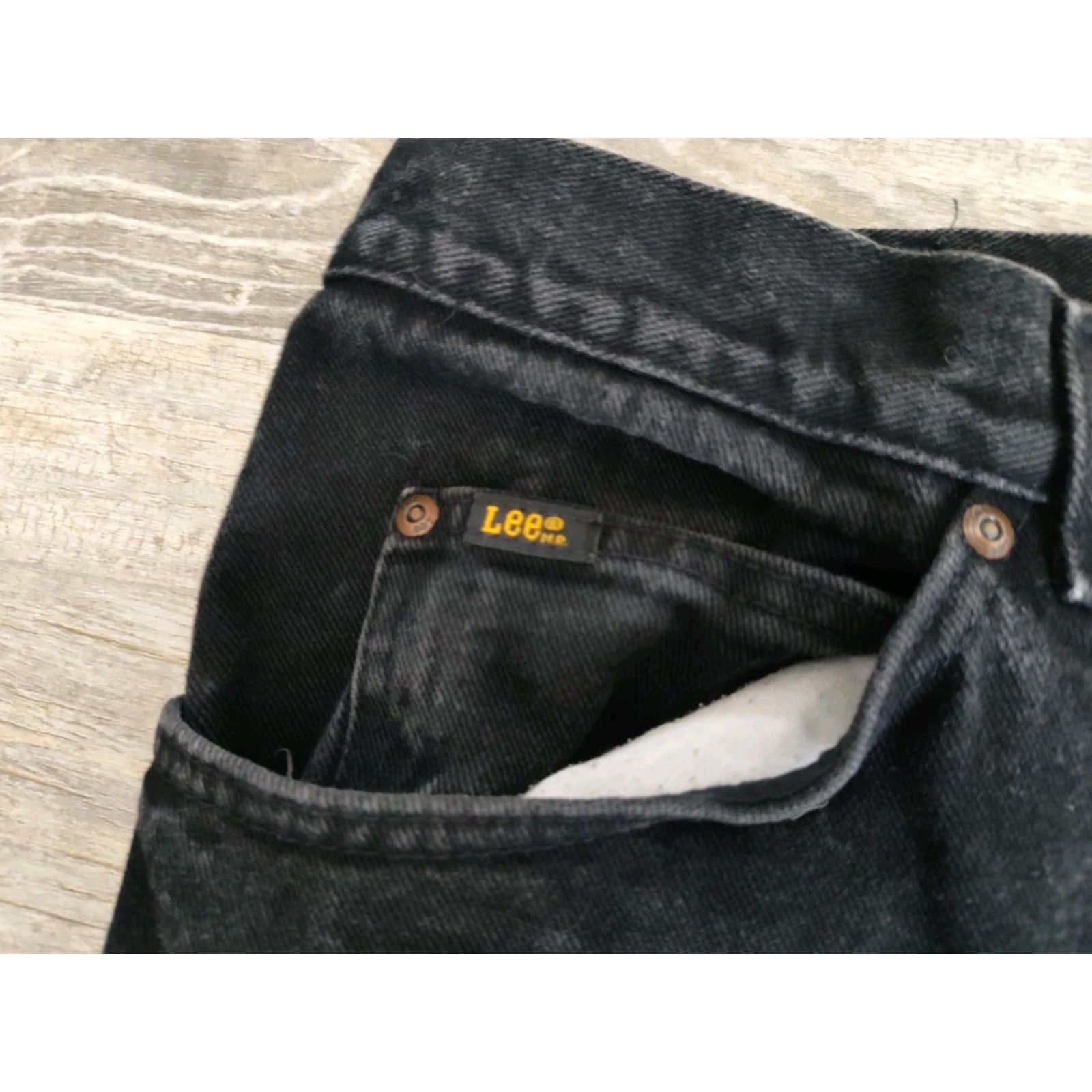 Lee Vintage Lee Jeans Men 36x30 Straight Fit Baggy Black 90s Grunge Made in USA Size US 36 / EU 52 - 5 Thumbnail
