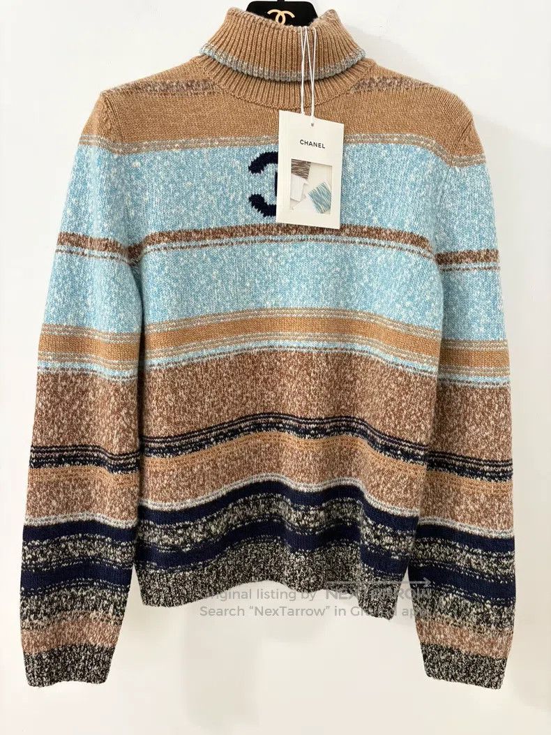 Chanel Chanel Ski card brown blue black three-colour sweater Size XS / US 0-2 / IT 36-38 - 2 Thumbnail