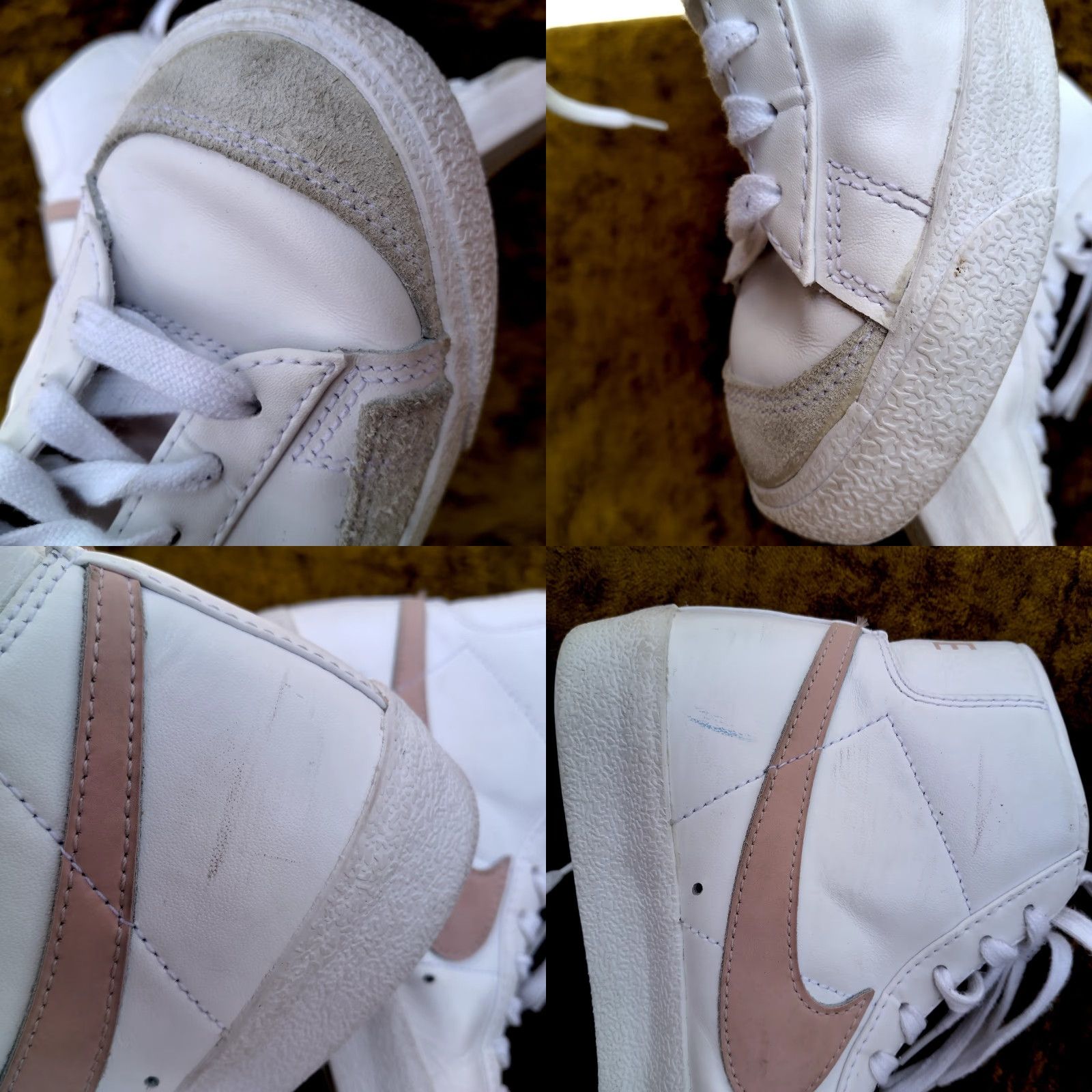 Nike Nike Blazer Mid Sneaker Women 7.5 White Pink Swoosh CZ1055-118, Casual Athletic Shoe, Rubber Outsole, Lace Up, Classic Sports Comfort Size S / US 4 / IT 40 - 9 Thumbnail