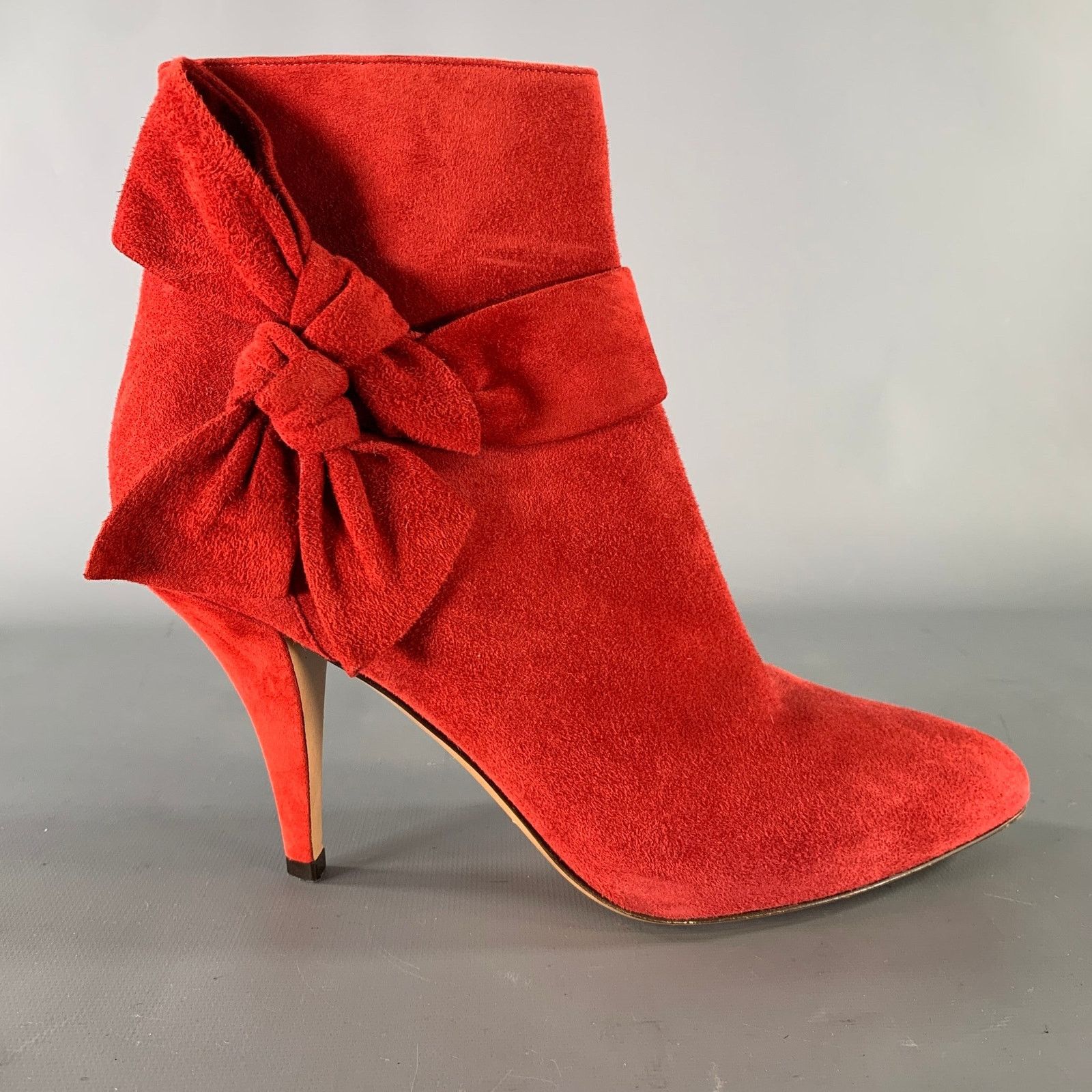 Valentino VALENTINO Size 9.5 Red Suede Suede Boots Size US 9.5 / IT 39.5 - 2 Thumbnail