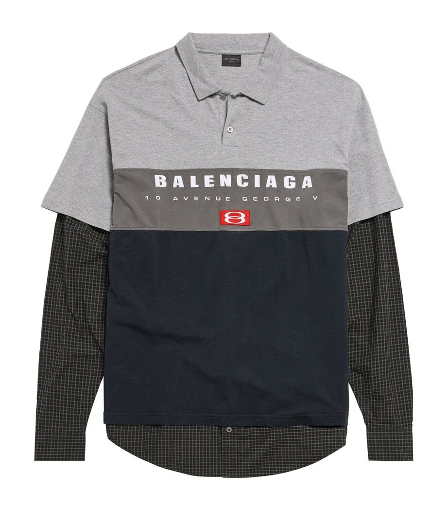 Balenciaga Cotton Hybrid Polo Shirt Size US XL / EU 56 / 4 - 1 Thumbnail