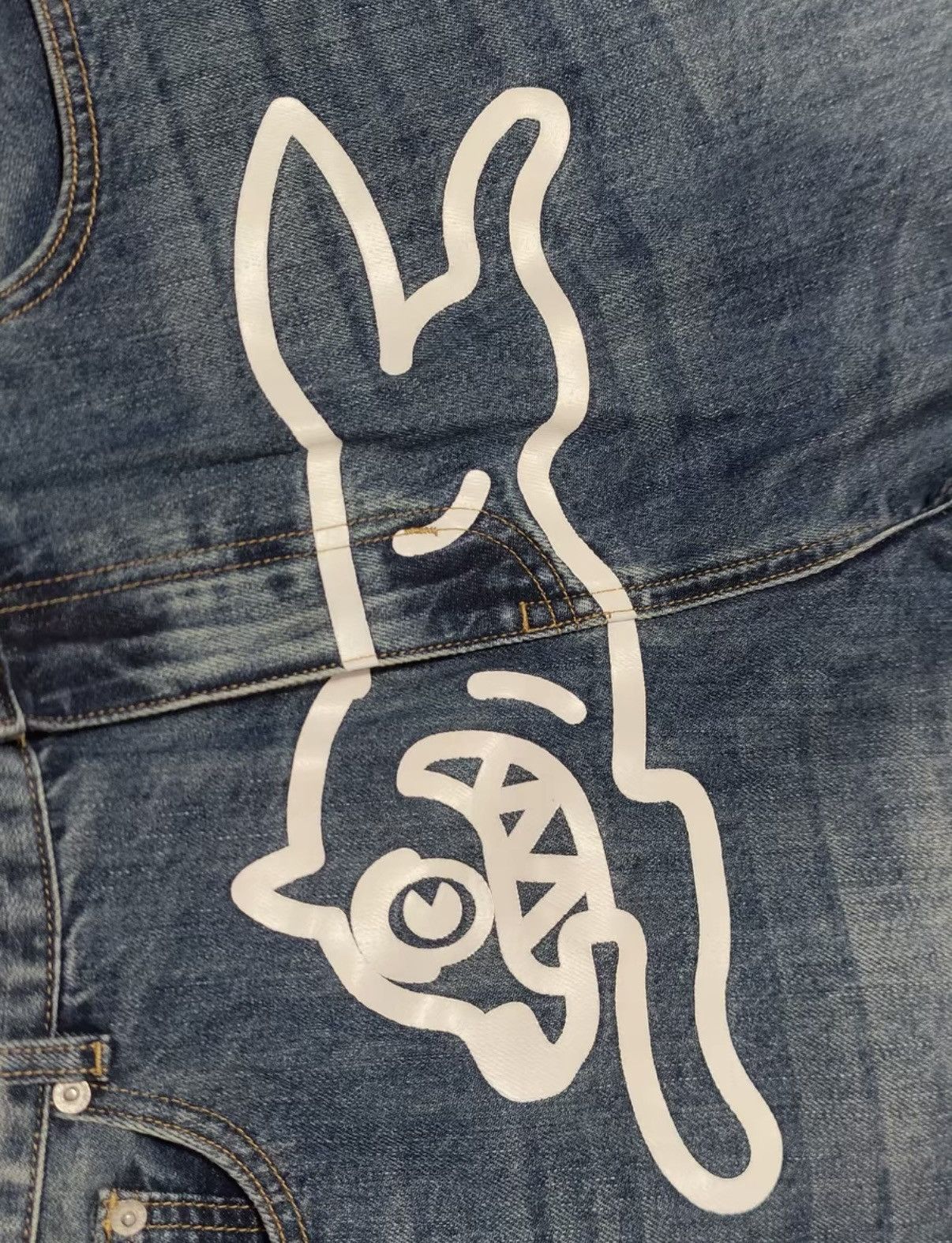 Billionaire Boys Club Washed Blue Flying Dog Jeans Billionaire Boys Club Size US 34 / EU 50 - 3 Thumbnail