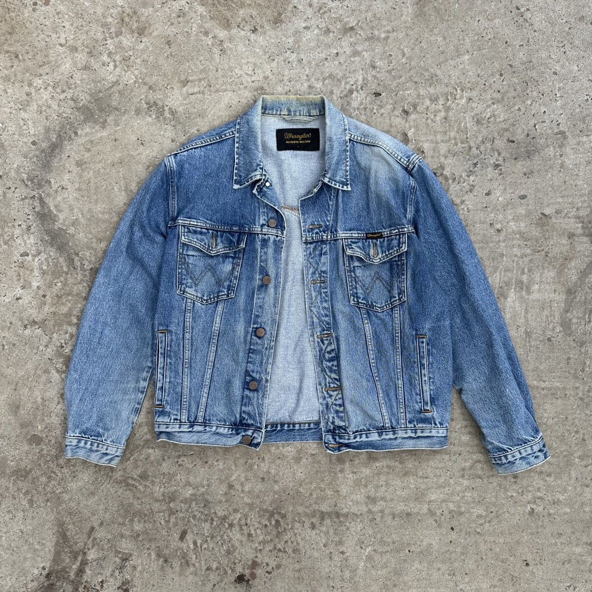 Wrangler VTG Japanese Style Wrangler Denim Jacket Bomber Y2K 80s Size US L / EU 52-54 / 3 - 1 Thumbnail