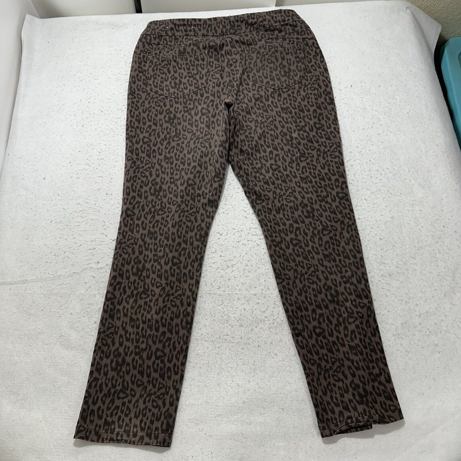 Liz Claiborne Liz Claiborne 10 Classic Pull On Stretch Pants Leopard Print Size 32" / US 10 / IT 46 - 6 Thumbnail