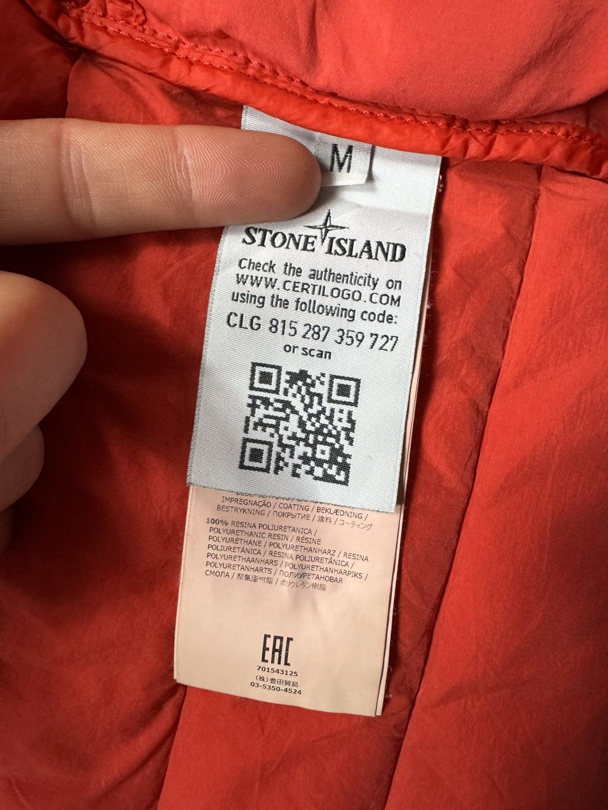 Stone Island Stone island loom woven down jacket orange with badge Size US M / EU 48-50 / 2 - 6 Thumbnail