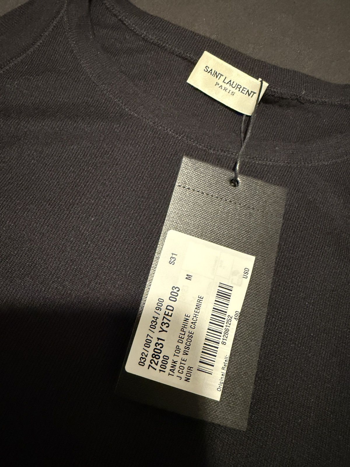 Saint Laurent Paris Saint Laurent men’s tank. M. $490 Size US M / EU 48-50 / 2 - 2 Thumbnail
