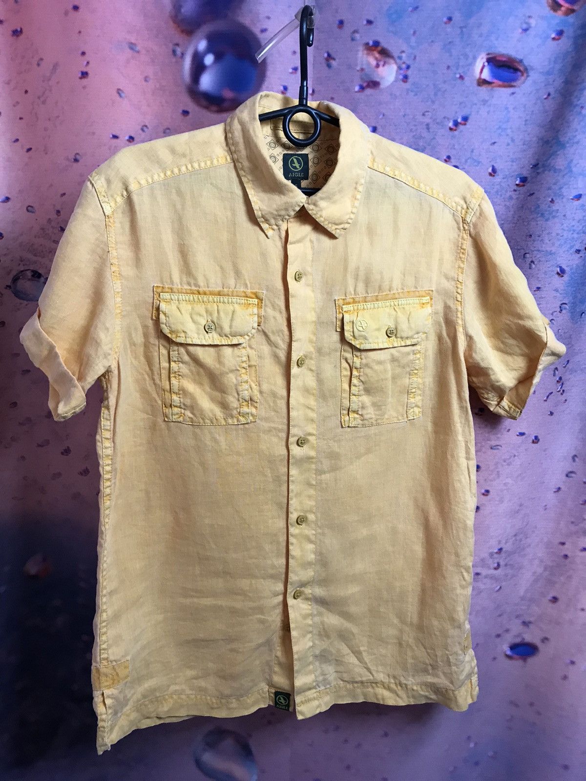 Aigle × Vintage Vintage Aigle linen luxury shirt Size US M / EU 48-50 / 2 - 2 Thumbnail