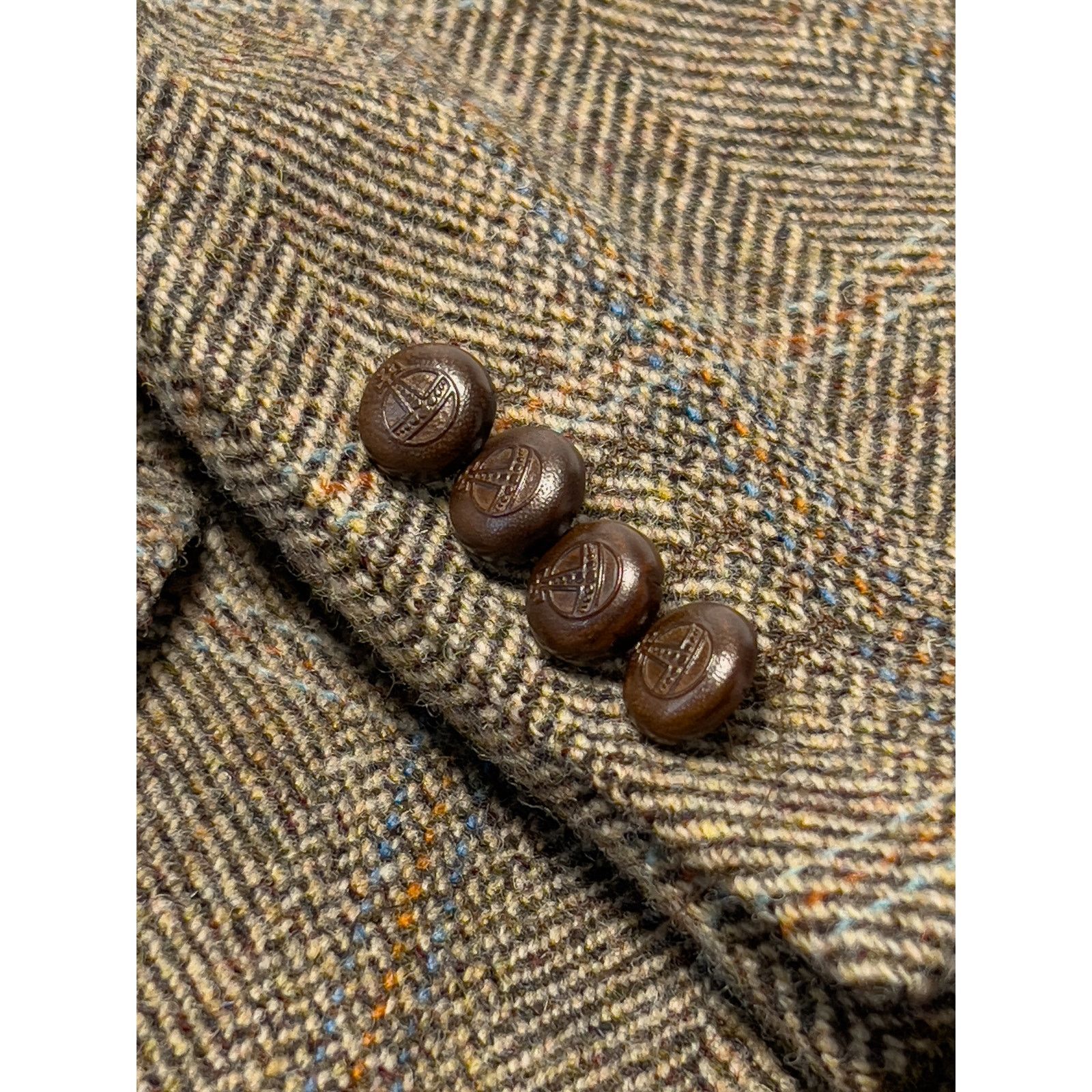 Harris Tweed Harris Tweed Mario Barutti Light Brown Blazer, US 42S, EU 26 Size 42S - 6 Thumbnail