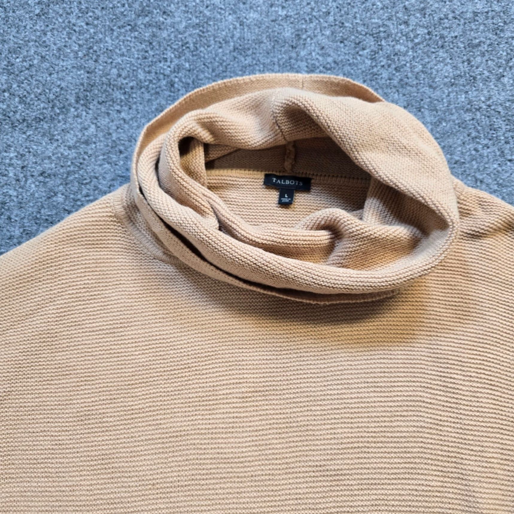 Talbots Talbots Sweater Women Large Beige Wool Blend Cable Knit Sleeve Casual Top Basic Size L / US 10 / IT 46 - 2 Thumbnail