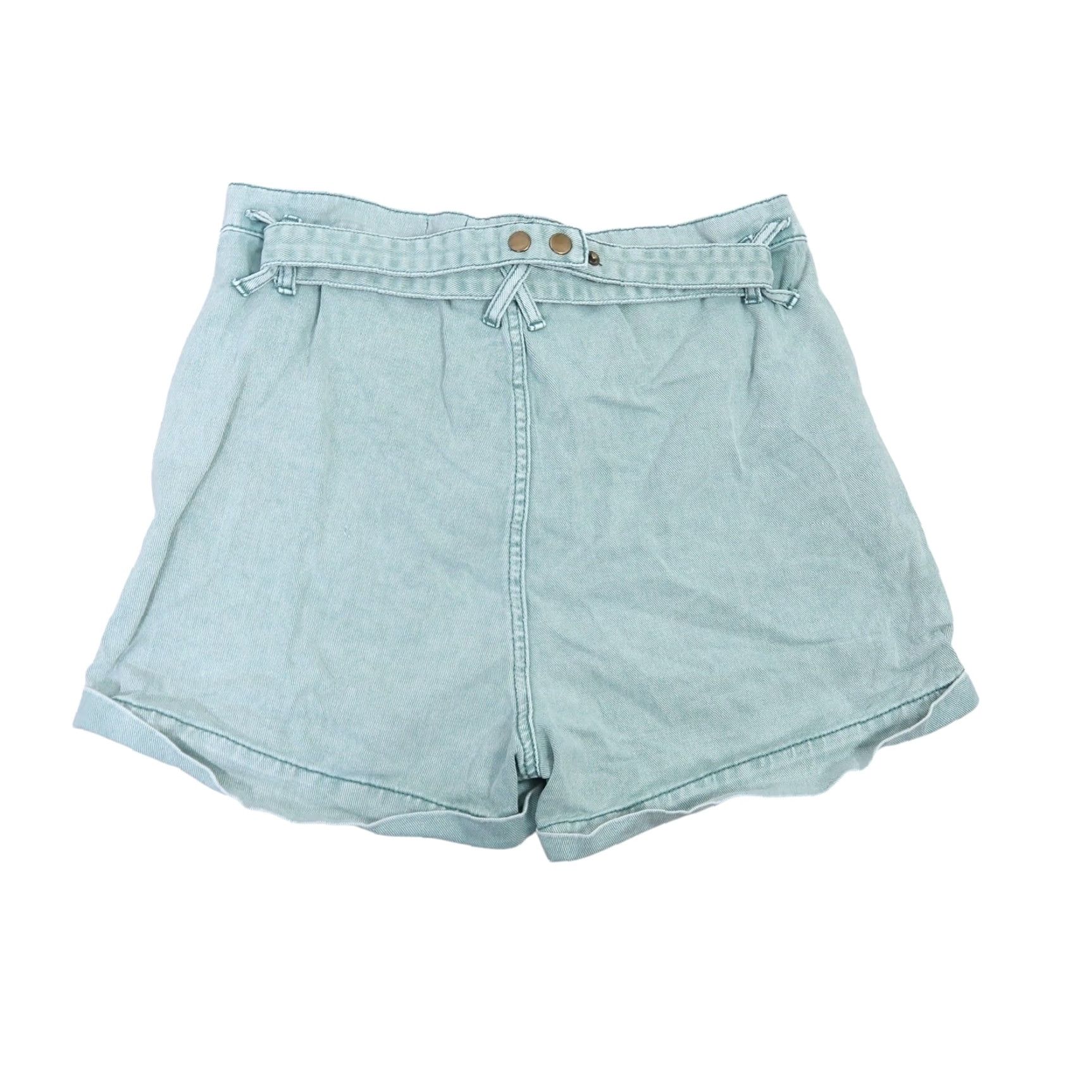 Bdg BDG Urban Outfitters light green denim high rise shorts Women's 28 Regular Inseam 3" 100% Cotton Spring Summer Size 28" / US 6 / IT 42 - 2 Thumbnail