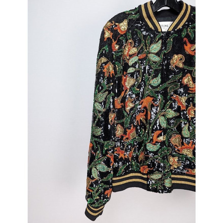Celine o1rshd1 Teddy Souvenir Jacket Dark Flower in Multicolor Size US M / EU 48-50 / 2 - 5 Thumbnail