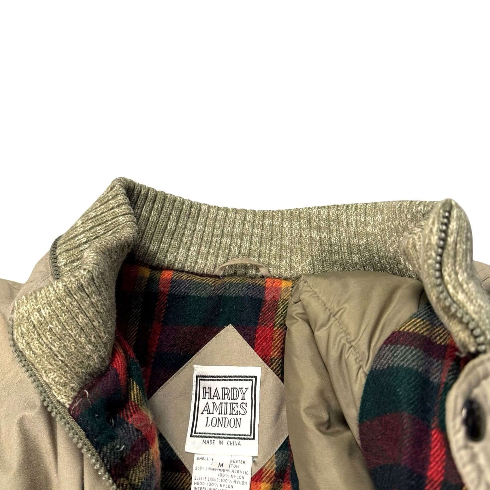 Hardy Amies VINTAGE Hardy Amies London Down Jacket Flannel Lined Men's M Full Zip Hooded Zipper Pockets 80s 90s London Mens Size US M / EU 48-50 / 2 - 2 Thumbnail