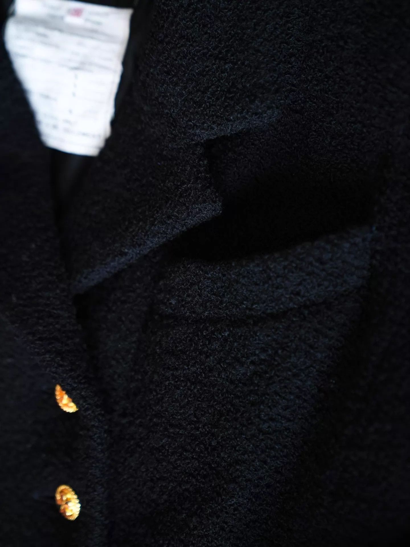Chanel Chanel 1993 Black Gold Clover Buttons Wool Blazer fr36 Size XS / US 0-2 / IT 36-38 - 5 Thumbnail