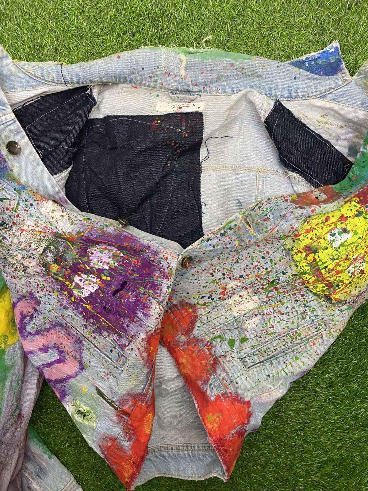 If Six Was Nine P.Grax Denim Jacket Painting Art Size US S / EU 44-46 / 1 - 11 Thumbnail