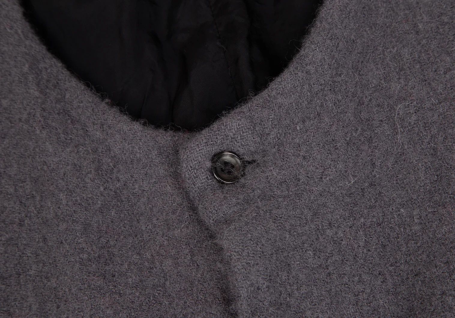 Comme des Garcons Homme Plus Wool Felted No-Collar Jacket in Gray Size M Size US M / EU 48-50 / 2 - 4 Thumbnail
