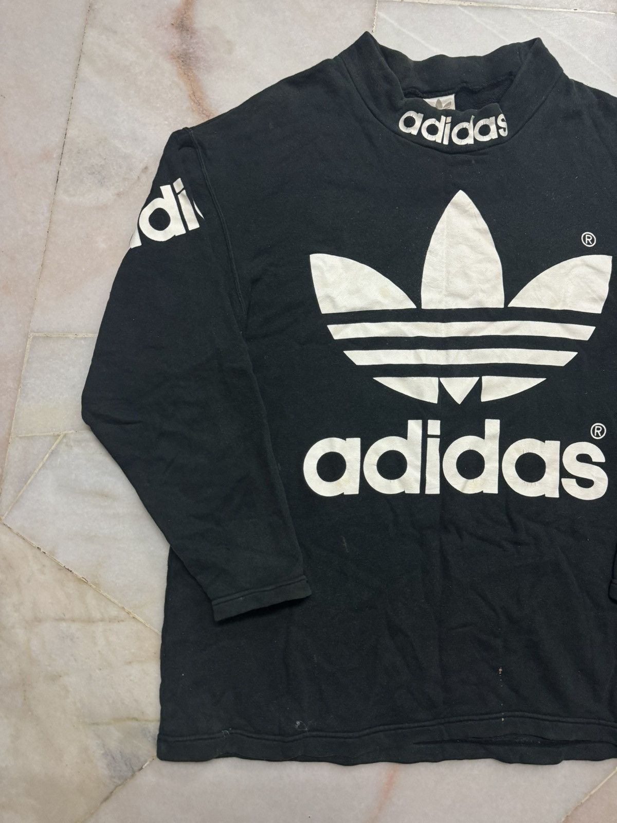 Adidas 💥VINTAGE 90's ADIDAS JAPAN BIG LOGO MIRROR PRINT DISTRESSED Size US L / EU 52-54 / 3 - 4 Thumbnail