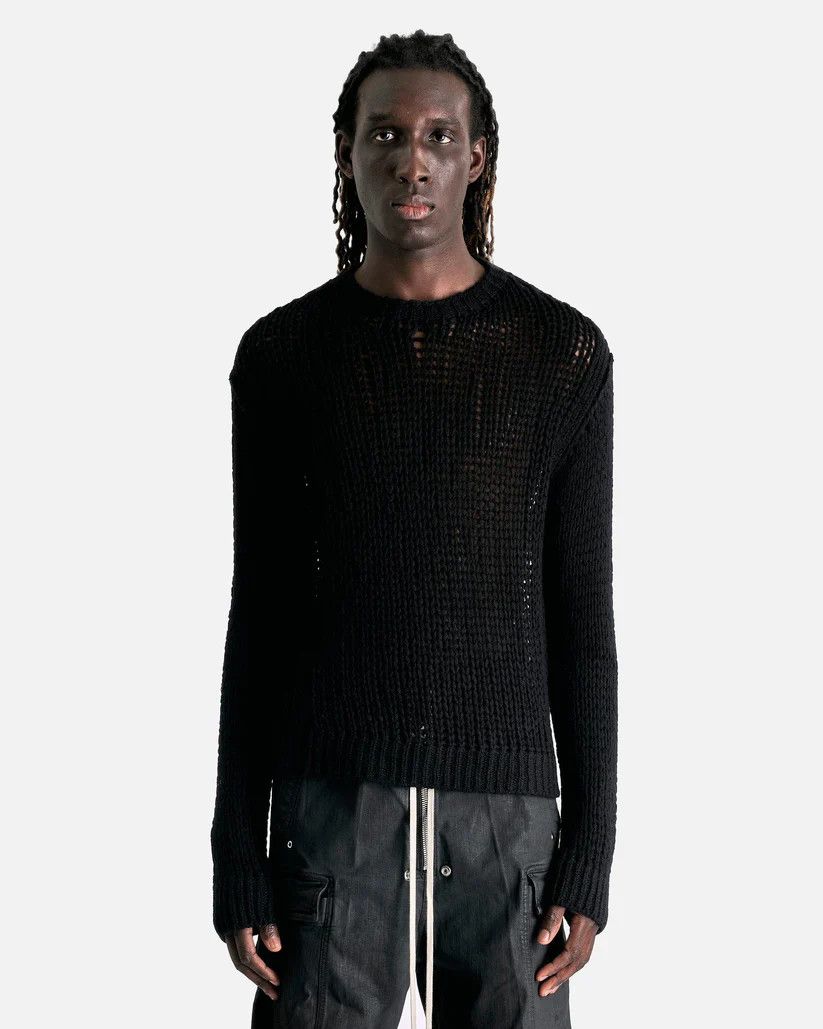 Rick Owens o1s1v1r1oon0825 Round Neck Cardigan in Black Size US M / EU 48-50 / 2 - 1 Thumbnail