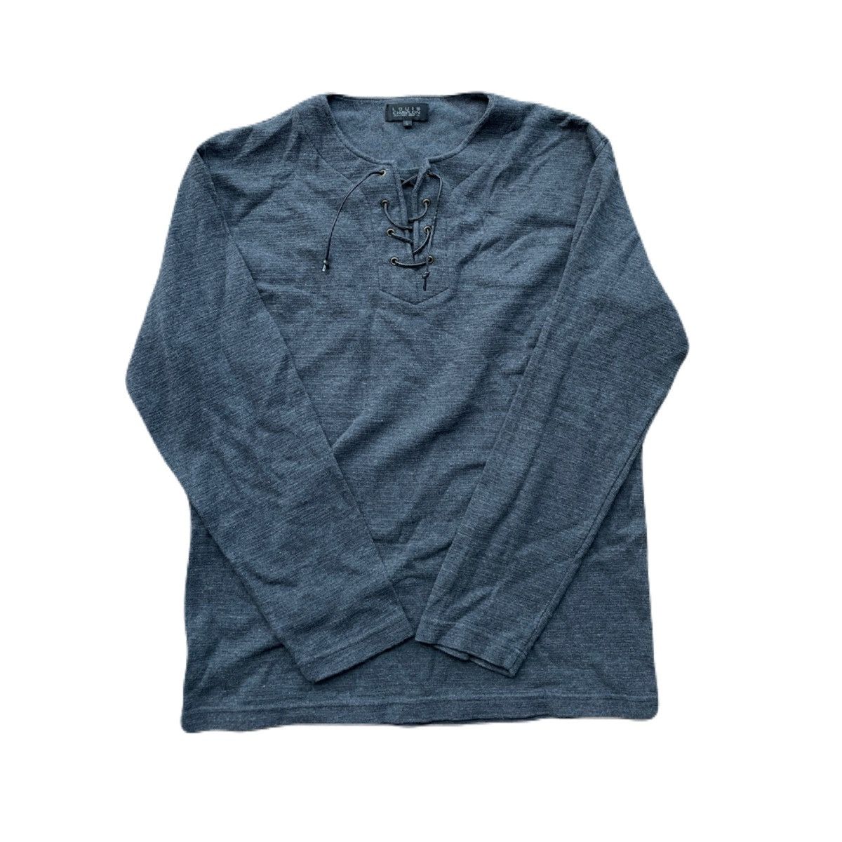 If Six Was Nine 2000s Japanese archive Vkei Lace-up Long Sleeve Tee Y2K Size US M / EU 48-50 / 2 - 2 Thumbnail